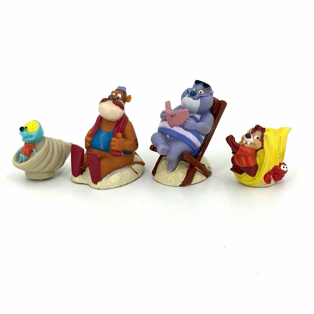 Rare! Vintage Disney Chip N Dale Rescue Rangers Fat Cat Zipper Monterey Jack PVC